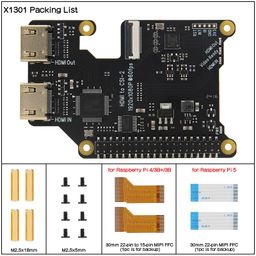Geekworm X1301 HDMI to CSI-2 Shield for Raspberry Pi 5/4B/3B+/3B Support 1080P@60fps image 4