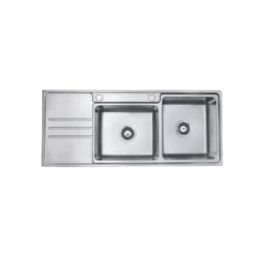 Jayna Designo 46x20x8.5 inch Satin Finish Stainless Steel Double Bowl Kitchen Sink with Soap Dispenser, JD 4620 L-image-24