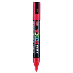 Uni Posca PC-5M 1.8-2.5 mm Medium Tip Red Ink Water Based Paint Marker (Pack of 6 Pcs)-29