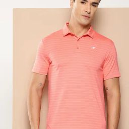 Alcis Peach Geometric Regular Fit Geometric T-Shirt-picture-16