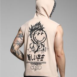 Jack & Jones Men Printed Hooded Cotton T-shirt-picture-34