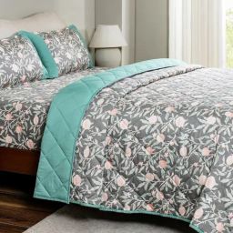 Maspar Green Cotton Printed Single Quilt-image-1