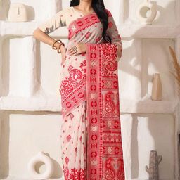 Astita Woven Design Zari Linen Blend Saree-image-54