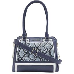 Caprese Ellis Navy Faux Leather Animal Effect Shoulder Handbag-image-59