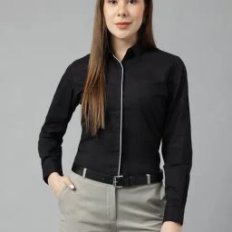 Hancock Black Cotton Slim Fit Shirt-image-70