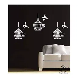 Kayra Decor Birds and Cage 16x24 Inch Wall Design Stencil Painting KHS316-image-78