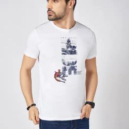 SF Jeans by Pantaloons Lily White Cotton Slim Fit T-Shirt-image-92