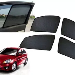 Auto Pearl Side Window Sun Shade Cover for Fiat Linea (Black)-42