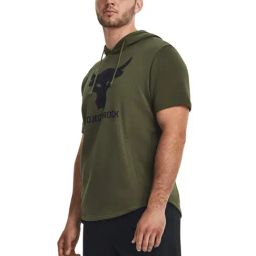 Under Armour Green Cotton Loose Fit Logo Printed Sports T-Shirt-picture-19