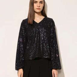 Only Black Regular Fit Embellished Top-image-68