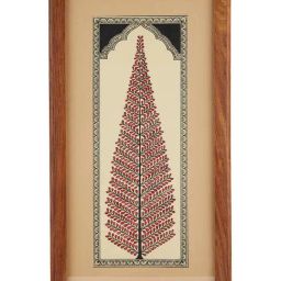 Fabindia Red Fabric Printed Framed Art-picture-5