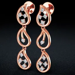 Joyalukkas 18Kt Gold Natural Gleamed Inspired Earrings Diamond -3.91 g-picture-5