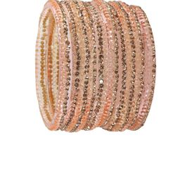LAVAZZA Set Of 10 Fancy Glass Crystals Studded Bangles image 5