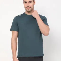 Dida Blue Polyster Regular Fit Solid T-Shirt-image-75