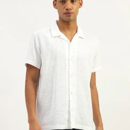 United Colors of Benetton White Stripes Shirt-image-9