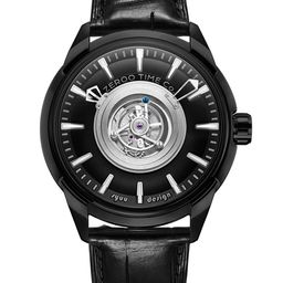 ZEROO Unisex Skeleton Dial & Leather Straps Analogue Watch ZT006BBK-33