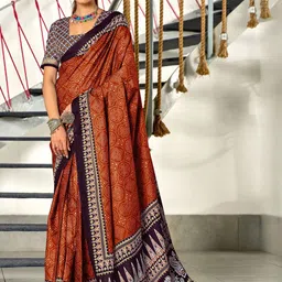 Moda Rapido Women Ethnic Print Cotton Saree-picture-19