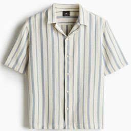 H&M Regular Fit Textured Resort Shirt-image-102