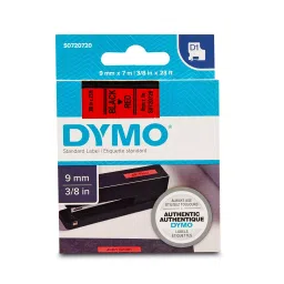 DYMO 9mm x 7m Black Print on Red Tape Self-Adhesive Labels for Label Printer, ‎S0720720-image-22