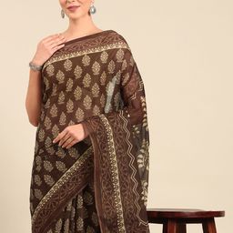 SHANVIKA Ethnic Motifs Pure Cotton Saree-picture-45