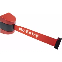 RS PRO Black & Red Polyester Retractable Barrier, Red Tape Model No 8299071-image-89