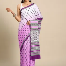 BUTA BUTI Floral Pure Cotton Saree-image-73