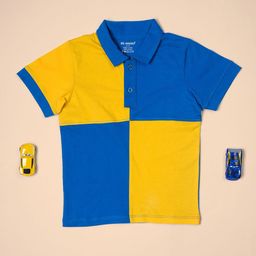 BE AWARA Boys Colourblocked Henley Neck T-shirt-image-70