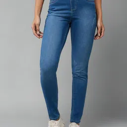 The Roadster Lifestyle Co. Women Skinny Fit High Rise Regular Length Stretchable Jeans-picture-2