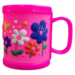 FunBlast Flower Printed Embossed Milk Mug Pink - 350ml-picture-16