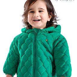 Babyoye Woven Full Sleeves Textured Jacket Solid Colour - Green-image-48