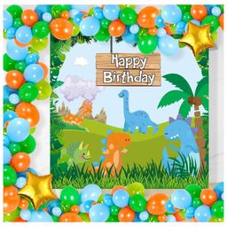 Untumble Dinosaur Theme Birthday Decoration Backdrop Arch Kit- Pack of 64-image-32