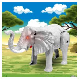 VGRASSP Musical Walking Cute Electric Elephant Toy For Kids and Toddlers with LED Light in Eyes and Detachable Ears - Wild Animal Figure - Battery Operated Toy - Perfect Birthday Return Gift - Color May Vary-20