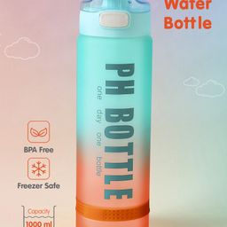 Regular Water Bottle with PH Bottle Print Blue - 1000 ml-image-90