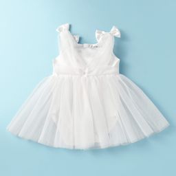 Mark & Mia Woven Sleeveless Party Onesies With Butterfly & Bow Applique - Cream-image-30