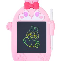 FunBlast Rabbit Theme LCD Writing Pad for KidsE-Slate with Stylus Pink-19