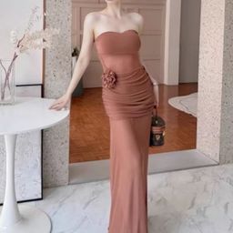 StyleCast x Revolte Women Strapless Bandeau Maxi Dress-picture-36