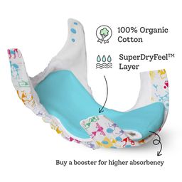 SuperBottoms Cloth Diapers Combo Pack of 4 Freesize With 4 organic cotton inserts/ pads - Multicolour image 4