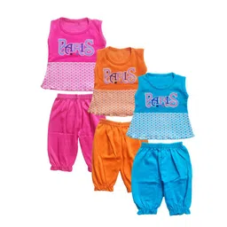 KIDDIEKISSES Girls Pack Of 3 Printed Tops With Capris-image-102