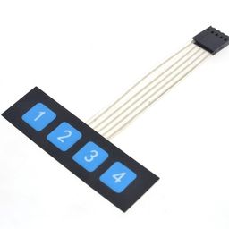 DC 12V 1×4 Key Matrix Membrane Switch Keypad image 2