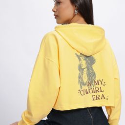 DressBerry Cowgirl Dreams Printed Drop-Shoulder Hooded Crop Sweatshirt-picture-25