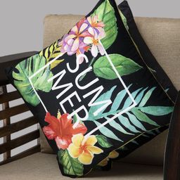 HOUZZCODE Multicoloured Set of 2 Floral Square Cushion Covers image 2