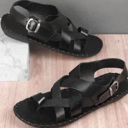 Metro Men's Black Toe Ring Sandals-picture-13