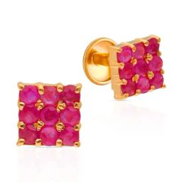 Malabar Gold and Diamonds 22k BIS Hallmark Yellow Gold Stud Earrings for Women-picture-47
