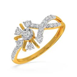 Kisna Diamond & Gold Jewellery Kyra 14k (585) Diamond & Gold Ring For Women-image-25