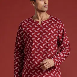 Anouk Ethnic Motifs Print Pure Cotton Kurta-image-28
