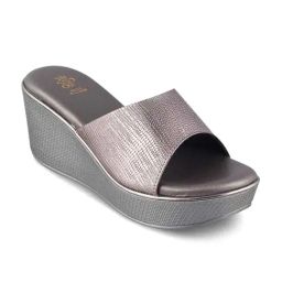 Tresmode Women's Pewter Casual Wedges-image-3