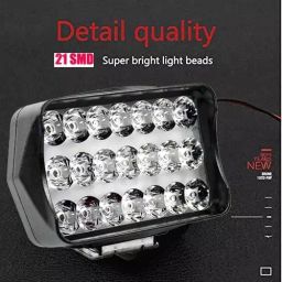 A4S 21 LED Fog Light with ON/OFF Switch -White (Pack of 6) image 3