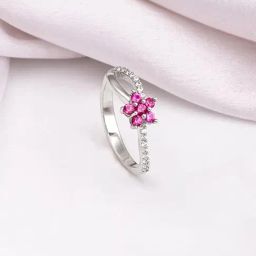GIVA 925 Silver Radiant Rose Ring for Women & Girls-image-28