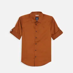 Allen Solly Kids Brown Slim Fit Shirt-picture-7
