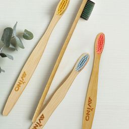 AVINO Set Of 4 Eco Friendly Bamboo Family Toothbrush Set-17